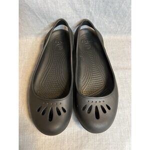 Crocs Kadee Slingback Slip On‎ Ballet Flats Comfort Shoes Black Womens Size 10